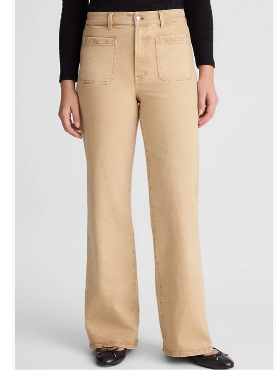 Madewell Pants - Madewell The Emmy Wide-Leg Pant - Size 25 - MSRP $128 Women’s Tan Cotton